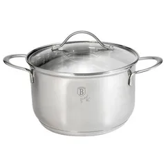 Nồi CASSEROLE Berlinger Haus 24cm - Thép không gỉ, Dung tích 10 Lít, Tiết kiệm điện năng, Bền đẹp - Silver Collection