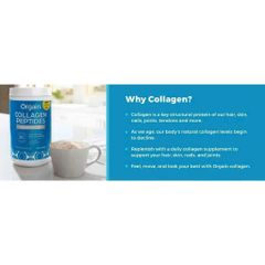 Bột Collagen Peptides Probiotics Orgain 726g - Tăng cường sức khỏe da, tóc, móng và khớp, không hương vị, 100% từ cỏ
