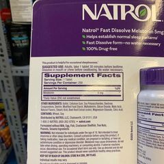 Viên ngậm ngủ Natrol 5mg - Kẹo ngủ tự nhiên hỗ trợ giấc ngủ sâu, giảm mất ngủ, cải thiện chất lượng giấc ngủ 250 viên