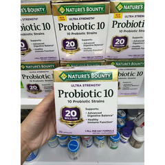 Viên uống hỗ trợ tiêu hóa Nature’s Bounty Probiotic 10 - 70 viên lợi khuẩn, dưỡng chất tốt cho sức khỏe đường ruột và hệ miễn dịch.