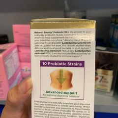 Viên uống hỗ trợ tiêu hóa Nature’s Bounty Probiotic 10 - 70 viên lợi khuẩn, dưỡng chất tốt cho sức khỏe đường ruột và hệ miễn dịch.