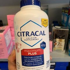 Viên uống bổ sung Canxi Citracal Maximum Calcium Citrate +D3 280 viên - Hỗ trợ sức khỏe xương và răng, hấp thụ tốt với vitamin D3