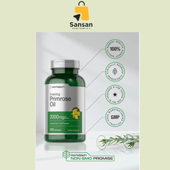 Tinh Dầu Hoa Anh Thảo Horbaach 2000mg - Viên Uống Cải Thiện Nội Tiết Tố Nữ, Giảm Đau Kinh Nguyệt Và Làm Đẹp Da 150 Viên Mỹ