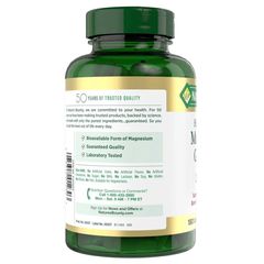 Viên Magnesium Glycinate 240mg - Hỗ trợ giấc ngủ và sức khỏe tổng thể, 180 viên Nature's Bounty nhập khẩu Mỹ