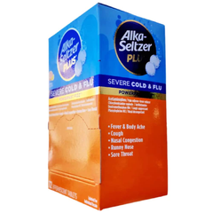 Viên Sủi Giảm Cảm Lạnh Alka Seltzer Plus Cold Flu PowerFast Fizz 72 Viên Vị Cam Chanh - Giảm Nghẹt Mũi, Đau Họng, Nhức Đầu, Dễ Uống