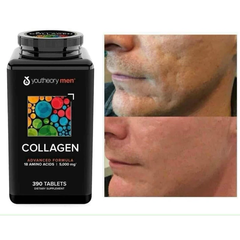 Viên Collagen Youtheory cho nam giới - Cải thiện độ đàn hồi da, chống lão hóa, 390 viên, công thức nâng cao, bổ sung Biotin và Vitamin C