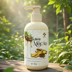 Dầu Gội Mộc An 300ml - Chiết Xuất Từ Thiên Nhiên Nhân Sâm, Gừng, Bồ Kết, Phù Hợp Cho Da Nhạy Cảm, Dưỡng Tóc Khỏe Mạnh