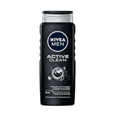 Sữa Tắm Nivea Men Active Clean 3in1 500ml - Sản Phẩm Giúp Làm Sạch Cơ Thể, Mặt, Tóc, Thích Hợp Cho Nam Giới Năng Động