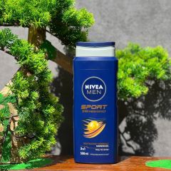 Sữa Tắm Nivea Men Sport 3-in-1 500ml - Tươi Mát 24 Giờ - Chăm Sóc Da Mặt, Tóc và Cơ Thể Cho Nam Giới Năng Động