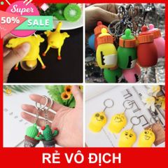 Móc Khóa Hình Chú Gà Đẻ Trứng Đáng Yêu - Móc Khóa Silicone Thú Vị Cho Bé Gái và Bé Trai - Quà Tặng Siêu Dễ Thương