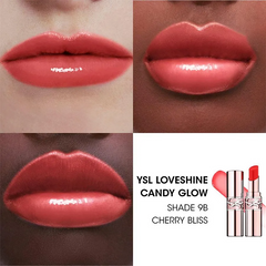Son Dưỡng Yves Saint Laurent YSL Loveshine Candy Glow 9B Cherry Bliss - Son Môi Hồng Anh Đào Chính Hãng, Dưỡng Ẩm Và Tỏa Sáng