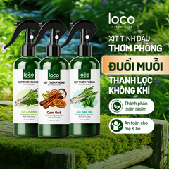 Xịt Thơm Phòng Tinh Dầu Sả Chanh - Khử Mùi, Đuổi Muỗi, Côn Trùng, Kháng Khuẩn, Dung Tích 260ml - Sản Phẩm Tự Nhiên An Toàn cho Gia Đình