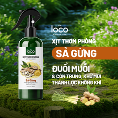 Xịt Thơm Phòng Tinh Dầu Sả Chanh - Khử Mùi, Đuổi Muỗi, Côn Trùng, Kháng Khuẩn, Dung Tích 260ml - Sản Phẩm Tự Nhiên An Toàn cho Gia Đình