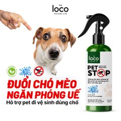 Xịt Thơm Tinh Dầu Xua Đuổi Chó Mèo PETSTOP 260ml - Ngăn Cắn Phá, Khử Mùi, Hỗ Trợ Thú Cưng Đi Vệ Sinh Đúng Chỗ