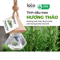 Tinh Dầu Hương Thảo The Loco Home 8ml - Tinh Dầu Treo Xe & Tủ Quần Áo, Hương Thơm Tự Nhiên, Khử Mùi, Tăng Cường Tinh Thần