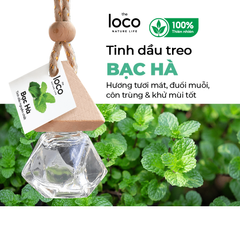 Tinh Dầu Bạc Hà The Loco Home 8ml - Tinh Dầu Thiên Nhiên Treo Xe, Treo Tủ Quần Áo, Khử Mùi Không Gian, Tập Trung Sảng Khoái