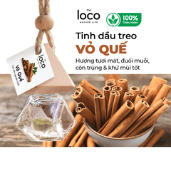 Tinh Dầu Vỏ Quế The Loco Home - Tinh Dầu Khử Mùi Treo Xe, Tủ Quần Áo, Không Gian Nhỏ, 8ml