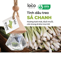 Tinh Dầu Nguyên Chất The Loco Home 8ml - Hương Sả Chanh, Cam, Quế, Bạc Hà, Oải Hương - Treo Xe, Tủ Quần Áo, Khử Mùi, Tạo Mùi Thơm