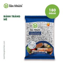 Bánh Tráng Mè Tân Nhiên 180 Gram - Dẻo Thơm, Cuốn Rau Thịt Hấp Dẫn, Không Phẩm Màu, Hương Vị Truyền Thống Việt