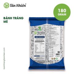 Bánh Tráng Mè Tân Nhiên 180 Gram - Dẻo Thơm, Cuốn Rau Thịt Hấp Dẫn, Không Phẩm Màu, Hương Vị Truyền Thống Việt