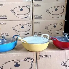 Nồi Chảo Gang GKÖCH 25cm - Sang Trọng Nhập Khẩu Đức, Dùng Được Mọi Loại Bếp, Màu Sắc Đẹp, Phong Cách Châu Âu