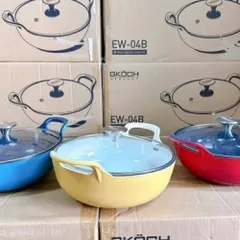 Nồi Chảo Gang GKÖCH 25cm - Sang Trọng Nhập Khẩu Đức, Dùng Được Mọi Loại Bếp, Màu Sắc Đẹp, Phong Cách Châu Âu