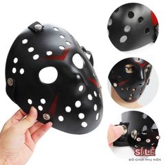 Mặt Nạ Halloween Jason Voorhees - Phụ Kiện Cosplay Kinh Dị, Phong Cách Khúc Côn Cầu Cho Tiệc Hóa Trang