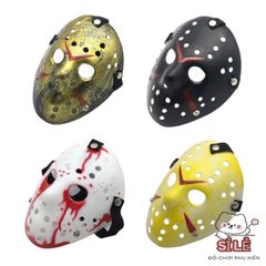 Mặt Nạ Halloween Jason Voorhees - Phụ Kiện Cosplay Kinh Dị, Phong Cách Khúc Côn Cầu Cho Tiệc Hóa Trang