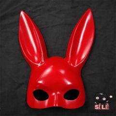 Mặt Nạ Halloween Hình Tai Thỏ Trắng Đen - Phụ Kiện Hóa Trang Thú Vị, Dành Cho Tiệc Hóa Trang và Sự Kiện Halloween