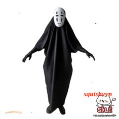 Bộ Trang Phục Cosplay Vô Diện Kaonashi Spirited Away - Áo Choàng Đen & Mặt Nạ Cho Trẻ Em và Người Lớn, Thích Hợp Mọi Sự Kiện Halloween, Lễ Hội