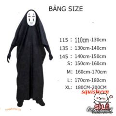 Bộ Trang Phục Cosplay Vô Diện Kaonashi Spirited Away - Áo Choàng Đen & Mặt Nạ Cho Trẻ Em và Người Lớn, Thích Hợp Mọi Sự Kiện Halloween, Lễ Hội