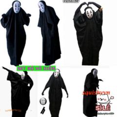 Bộ Trang Phục Cosplay Vô Diện Kaonashi Spirited Away - Áo Choàng Đen & Mặt Nạ Cho Trẻ Em và Người Lớn, Thích Hợp Mọi Sự Kiện Halloween, Lễ Hội