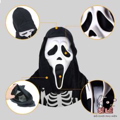 Mặt nạ Ghostface Halloween - Thiết kế độc đáo cho bữa tiệc hóa trang, tạo không khí kinh dị vui nhộn, phù hợp mọi lứa tuổi