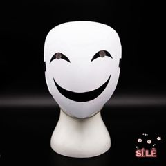 Mặt Nạ Cosplay Đạn Đen - Mặt Nạ Anime Trắng Pure White - Phụ Kiện Hóa Trang Cho Fan Anime và Sự Kiện Cosplay