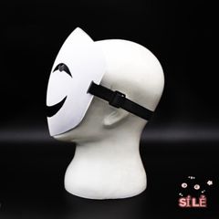 Mặt Nạ Cosplay Đạn Đen - Mặt Nạ Anime Trắng Pure White - Phụ Kiện Hóa Trang Cho Fan Anime và Sự Kiện Cosplay