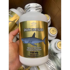 Viên Uống Sụn Vi Nguyên Liệu Nu-Health Shark Cartilage 750mg - Hỗ Trợ Khỏe Xương Khớp 300 Viên Từ Thiên Nhiên