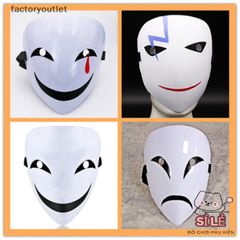 Mặt Nạ Cosplay Đạn Đen - Phong Cách Trắng Đen Độc Đáo Cho Hóa Trang Anime - Công Cụ Thiết Yếu Cho Fan Hâm Mộ