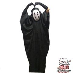 Bộ trang phục Vô Diện Cosplay - Set hóa trang Halloween với áo choàng, mặt nạ và găng tay bí ẩn, hoàn hảo cho tiệc tùng!