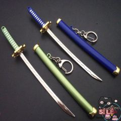Móc Khóa Kiếm Katana Zoro Law One Piece - Phụ Kiện Anime Chất Liệu Hợp Kim Không Gỉ Bền Bỉ, Dài 16cm
