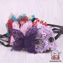 Mặt Nạ Hóa Trang Nửa Mặt Hình Bướm Sang Trọng KUNHEV - Phụ Kiện Tiệc Halloween và Dạ Tiệc Quyến Rũ