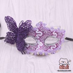 Mặt Nạ Hóa Trang Nửa Mặt Hình Bướm Sang Trọng KUNHEV - Phụ Kiện Tiệc Halloween và Dạ Tiệc Quyến Rũ