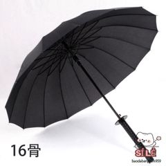 Ô Dù Katana Chiến Binh - Ô Che Mưa Thiết Kế Giả Kiếm Nhật Bản 16 Nan Màu Đen, Bền Bỉ và Thời Trang