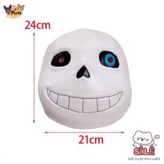 Mặt nạ Cosplay Undertale Sans - Phụ kiện Halloween và Lễ Hội Độc Đáo, Đồ Trang Trí Mardi Gras, Chất Liệu Cao Su Bền Bỉ