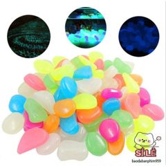 Sỏi Dạ Quang Trang Trí Bể Cá - 50 Viên Phát Sáng Trong Đêm, Tạo Không Gian Lung Linh Và Huyền Bí Cho Sân Vườn, Hồ Bơi