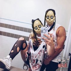 Mặt Nạ Kinh Dị Halloween Momo - Phụ Kiện Hóa Trang Độc Đáo Cho Tiệc Halloween và Lễ Hội, Vùng Đất Bóng Tối Rùng Rợn