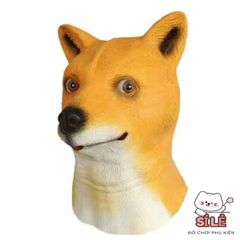 Mặt Nạ Hóa Trang Halloween Hình Chó Shiba - Mặt Nạ Troll Cao Su Dễ Thương Cho Bữa Tiệc Hóa Trang Vui Nhộn