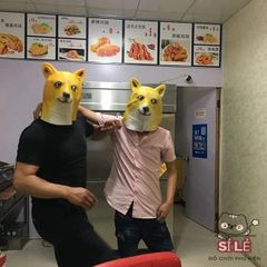 Mặt Nạ Hóa Trang Halloween Hình Chó Shiba - Mặt Nạ Troll Cao Su Dễ Thương Cho Bữa Tiệc Hóa Trang Vui Nhộn