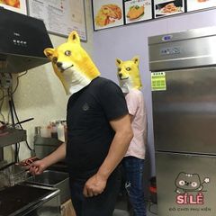 Mặt Nạ Hóa Trang Halloween Hình Chó Shiba - Mặt Nạ Troll Cao Su Dễ Thương Cho Bữa Tiệc Hóa Trang Vui Nhộn