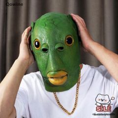 Mặt Nạ Đầu Cá Xanh Sáng Tạo - Phụ Kiện Hóa Trang Halloween Cho Nam Nữ, Thích Hợp Dùng Trong Tiệc Tùng