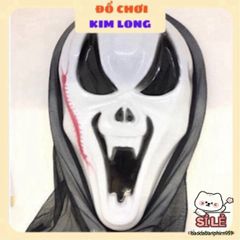 Bộ Trang Phục Halloween 3 Món: Áo Choàng Nón, Găng Tay và Mặt Nạ Hình Bộ Xương Cho Trẻ Em & Người Lớn - Thời Trang Hóa Trang Ma Quái